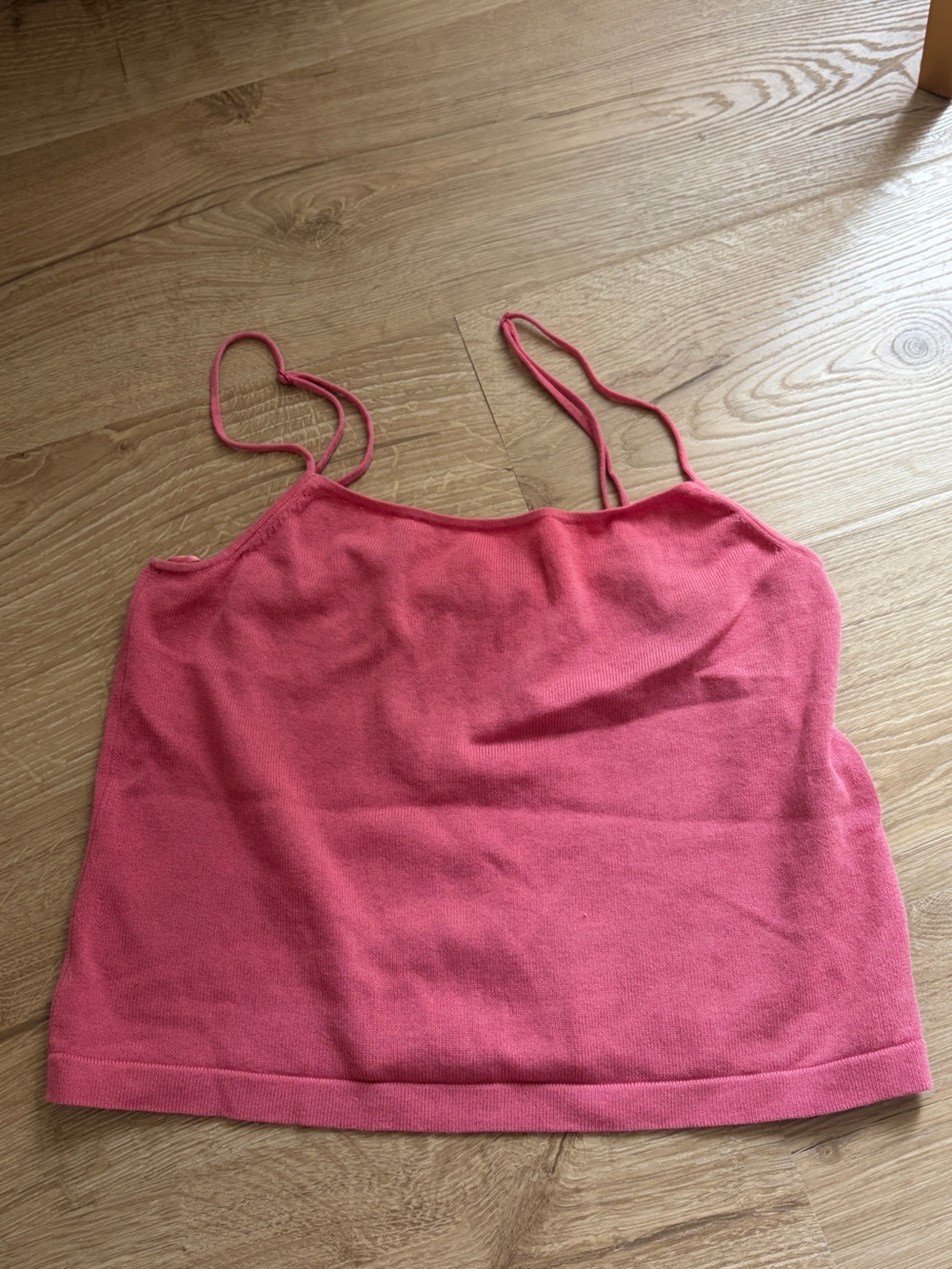 Vince Pink Spaghetti-Strap Knit Tank Top